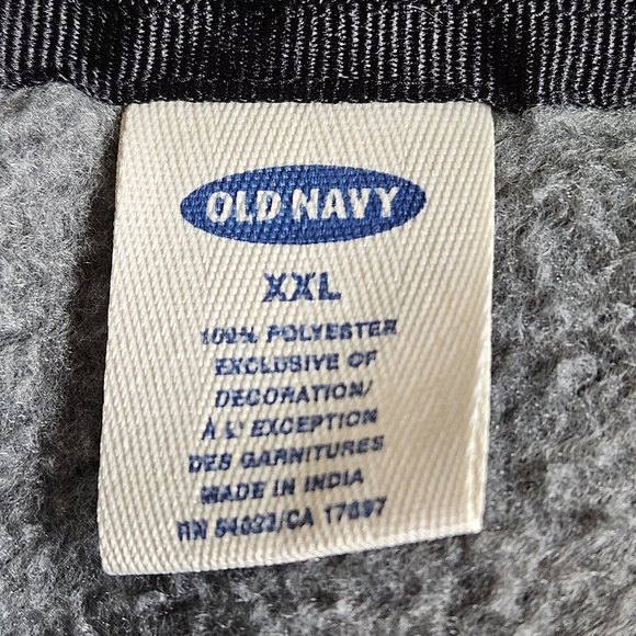 Old Navy Men's Fleece Sweatshirt Gray Size XXL Pullover - Picture 9 of 9
